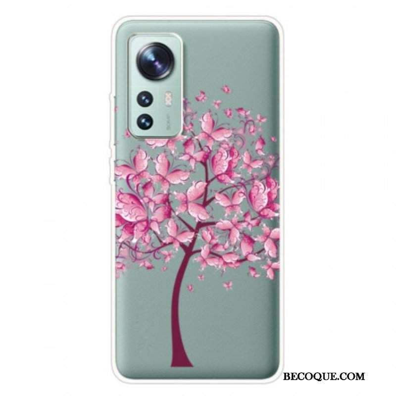 Etui do Xiaomi 12 Pro Silikonowe Różowe Drzewo