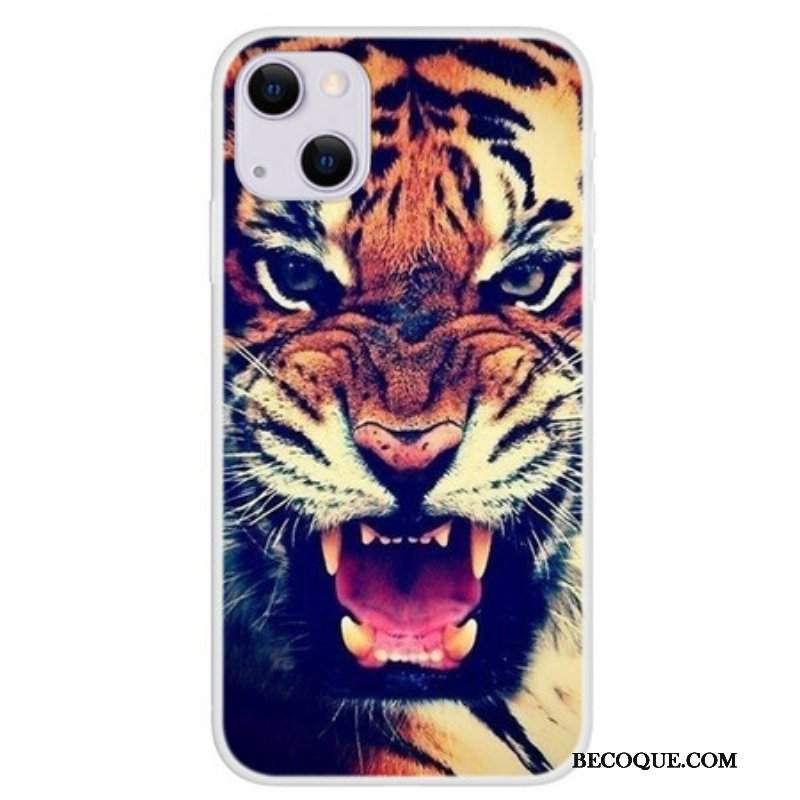Etui do iPhone 13 Mini Tygrys Z Przodu