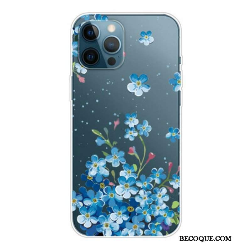 Etui do iPhone 13 Pro Bukiet Niebieskich Kwiatów