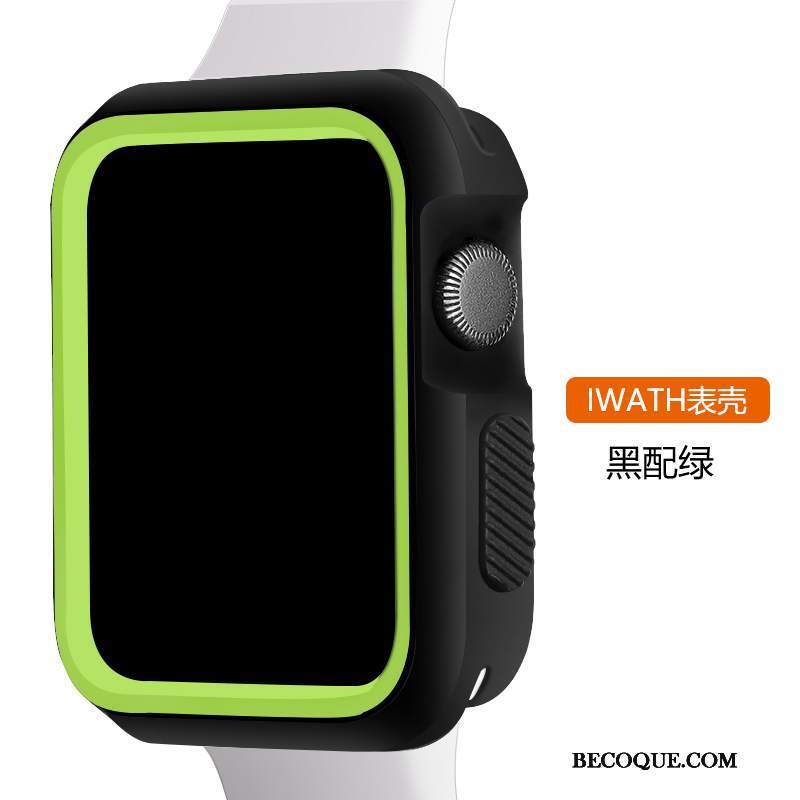 Futerał Apple Watch Series 3 Silikonowe Zielony Bicolored, Etui Apple Watch Series 3 Torby Sportowe Czarny