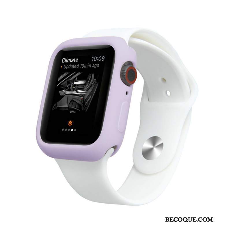Futerał Apple Watch Series 5 Miękki Kolor Cukierków Purpurowy, Etui Apple Watch Series 5 Ochraniacz