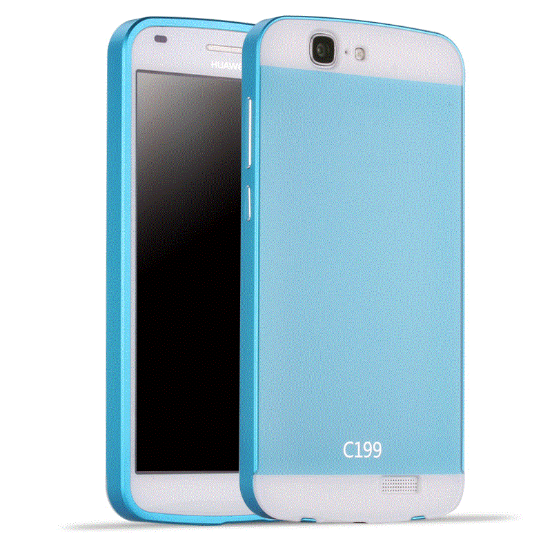 Futerał Huawei Ascend G7 Metal Jasny Niebieskina Telefon, Etui Huawei Ascend G7 Torby