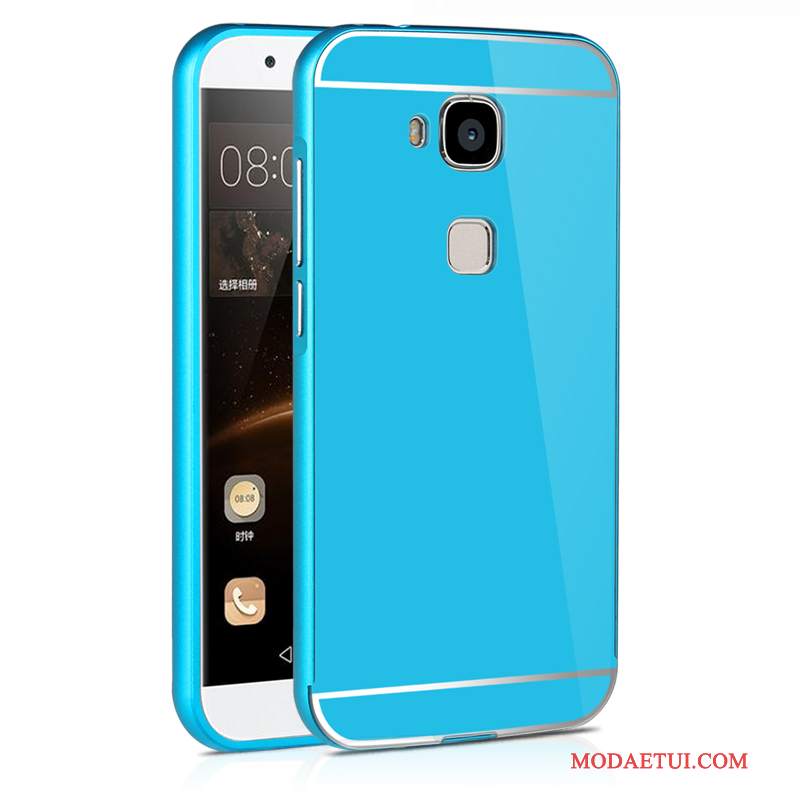 Futerał Huawei G7 Plus Metal Trudno Niebieski, Etui Huawei G7 Plus Ochraniacz Na Telefon Tylna Pokrywa