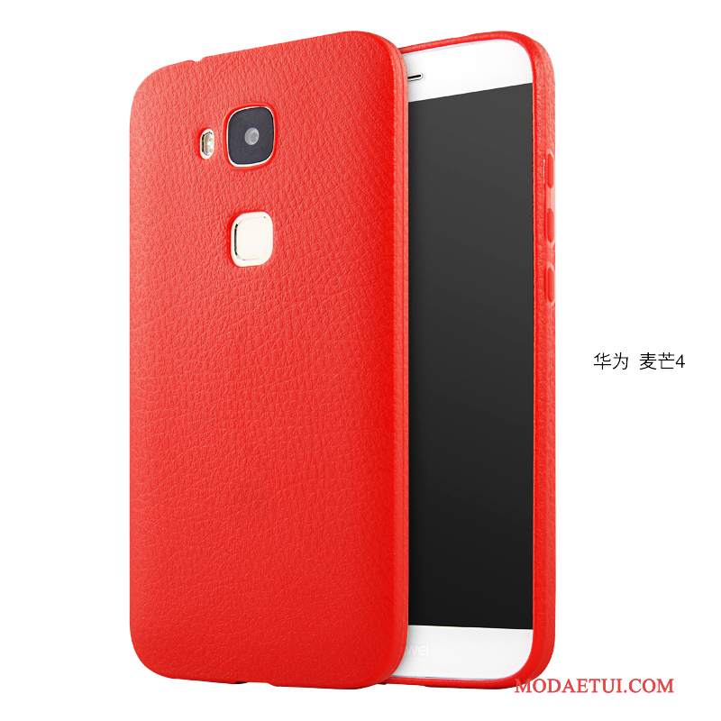 Futerał Huawei G7 Plus Silikonowe Anti-fall Przezroczysty, Etui Huawei G7 Plus Miękki Na Telefon Czerwony