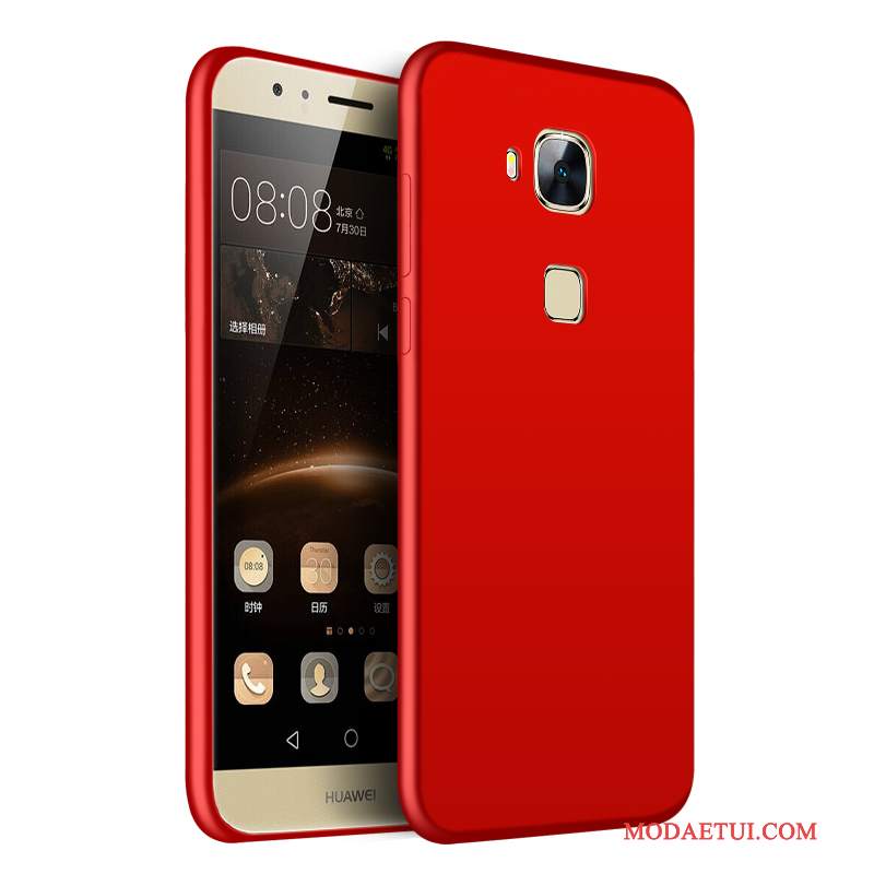 Futerał Huawei G7 Plus Silikonowe Nubuku Tendencja, Etui Huawei G7 Plus Ochraniacz Na Telefon Czerwony