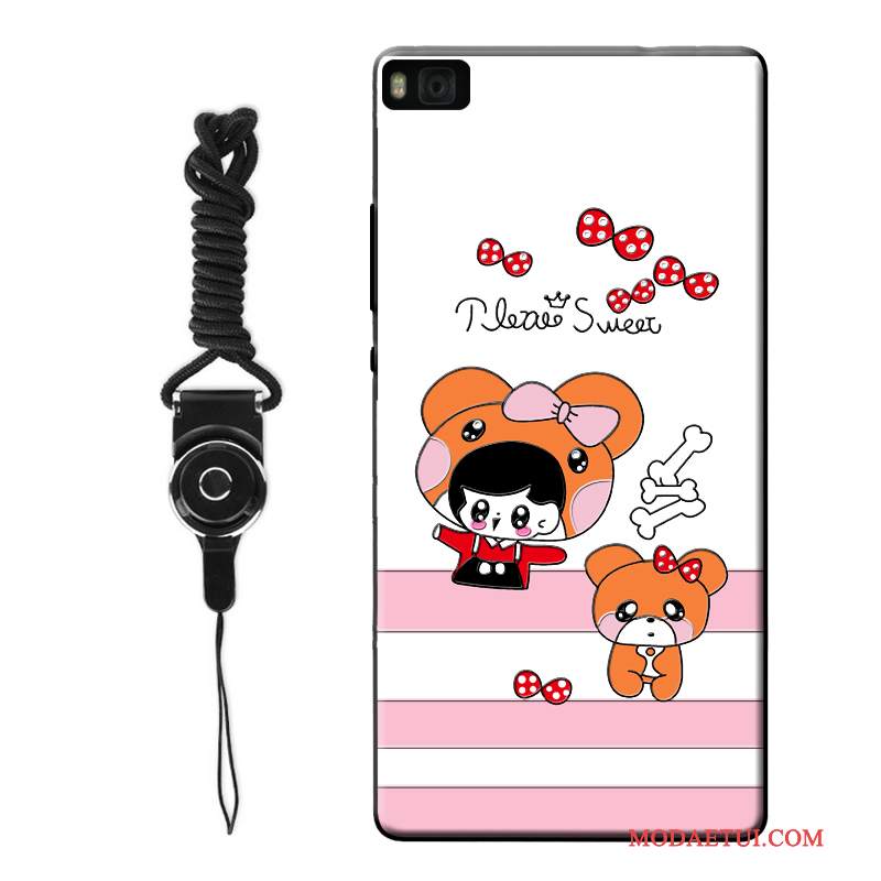 Futerał Huawei G9 Lite Ochraniacz Młodzież Kotek, Etui Huawei G9 Lite Kreskówka Na Telefon Różowe