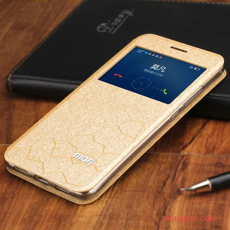 Futerał Huawei G9 Plus Pokrowce Na Telefon Anti-fall, Etui Huawei G9 Plus Skóra Złoto