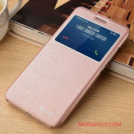 Futerał Huawei G9 Plus Torby Różowe Anti-fall, Etui Huawei G9 Plus Skóra Na Telefon