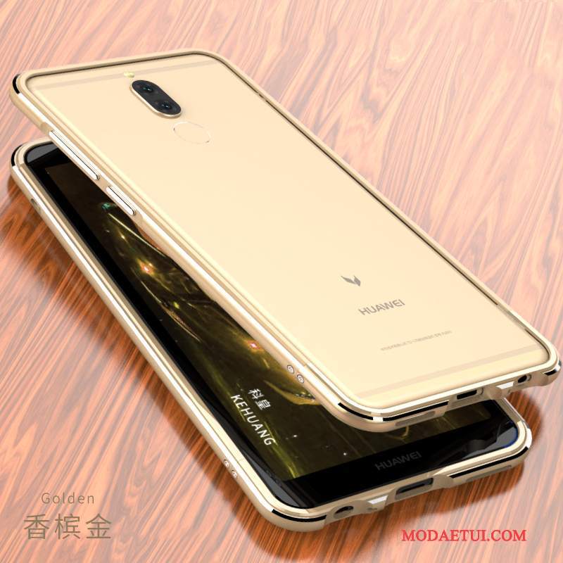 Futerał Huawei Mate 10 Lite Kreatywne Anti-fall Modna Marka, Etui Huawei Mate 10 Lite Metal Granica Złoto