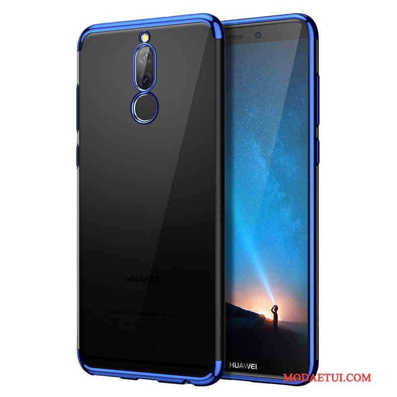 Futerał Huawei Mate 10 Lite Miękki Poszycie Niebieski, Etui Huawei Mate 10 Lite Silikonowe Anti-fall Przezroczysty