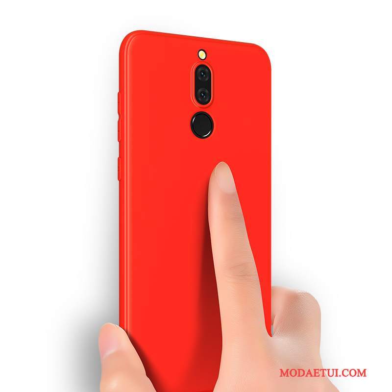Futerał Huawei Mate 10 Lite Silikonowe Nubuku Cienkie, Etui Huawei Mate 10 Lite Miękki Czerwony Anti-fall
