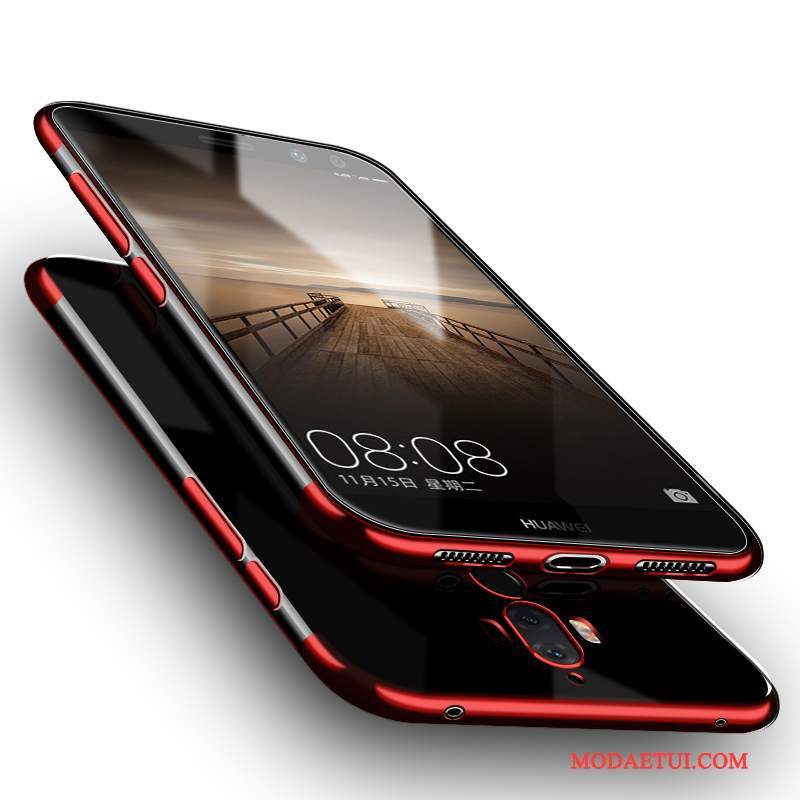 Futerał Huawei Mate 10 Pro Miękki Czerwony Przezroczysty, Etui Huawei Mate 10 Pro Ochraniacz Tendencja Cienkie