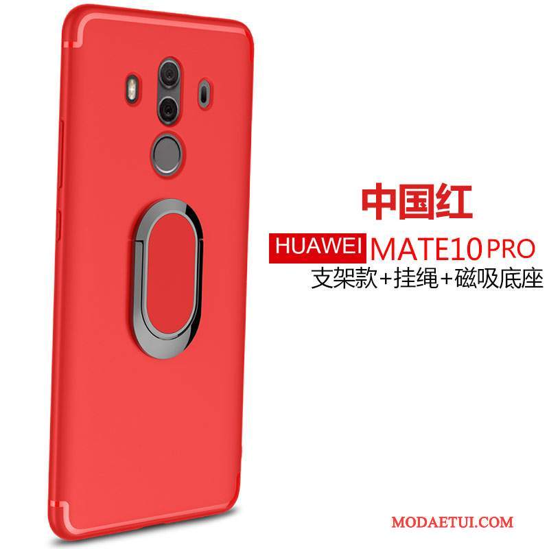 Futerał Huawei Mate 10 Pro Silikonowe Wiszące Ozdoby Czerwony, Etui Huawei Mate 10 Pro Miękki Na Telefon Anti-fall