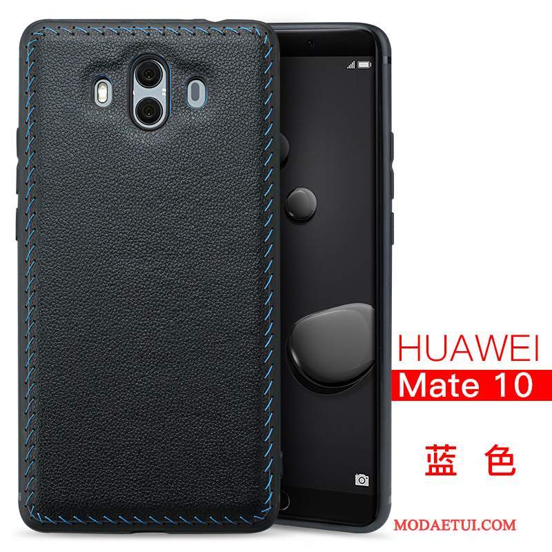 Futerał Huawei Mate 10 Skóra Anti-fall Jakość, Etui Huawei Mate 10 Ochraniacz Czarnyna Telefon