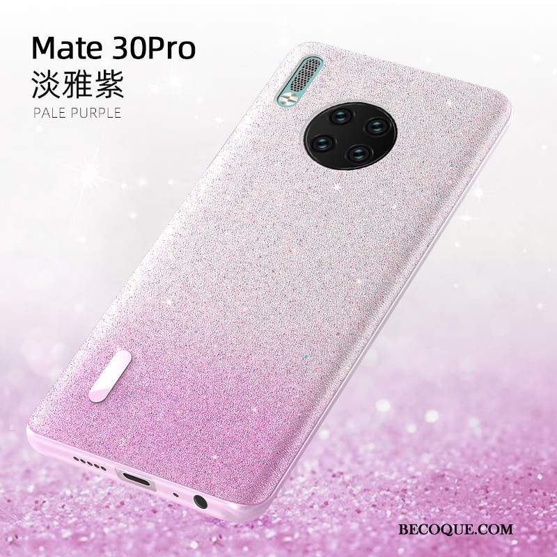 Futerał Huawei Mate 30 Pro Kreatywne Siatkowena Telefon, Etui Huawei Mate 30 Pro Ochraniacz Proszek Purpurowy