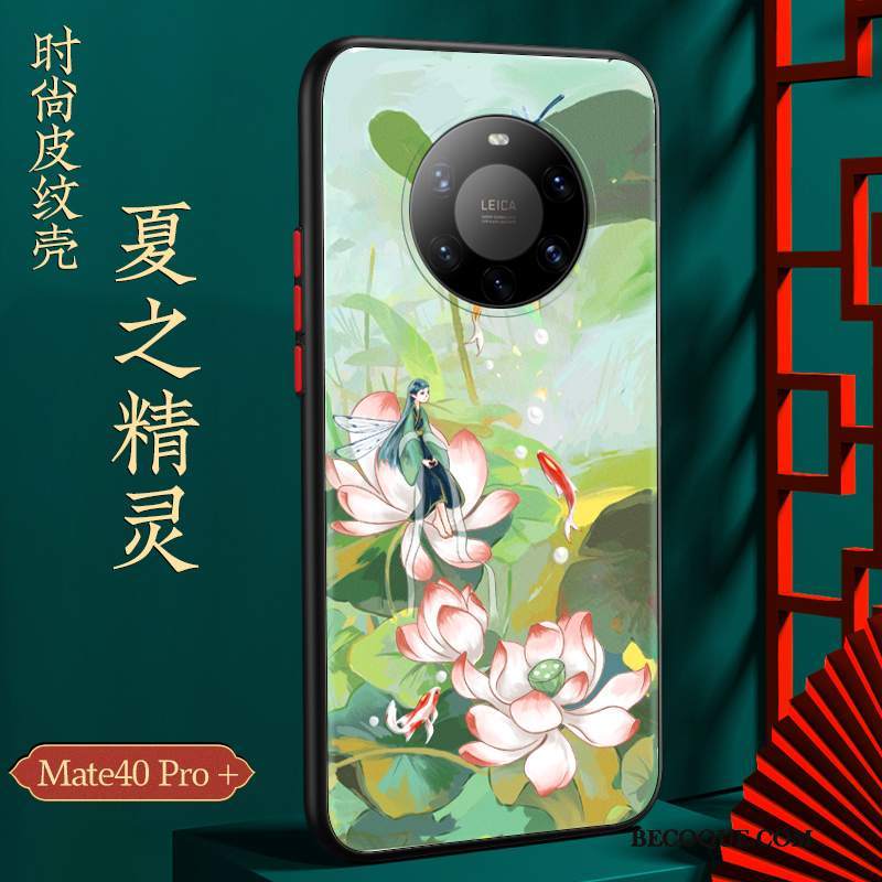 Futerał Huawei Mate 40 Pro+ Kreatywne Osobowość Modna Marka, Etui Huawei Mate 40 Pro+ Silikonowe Zielony Wysoki Koniec