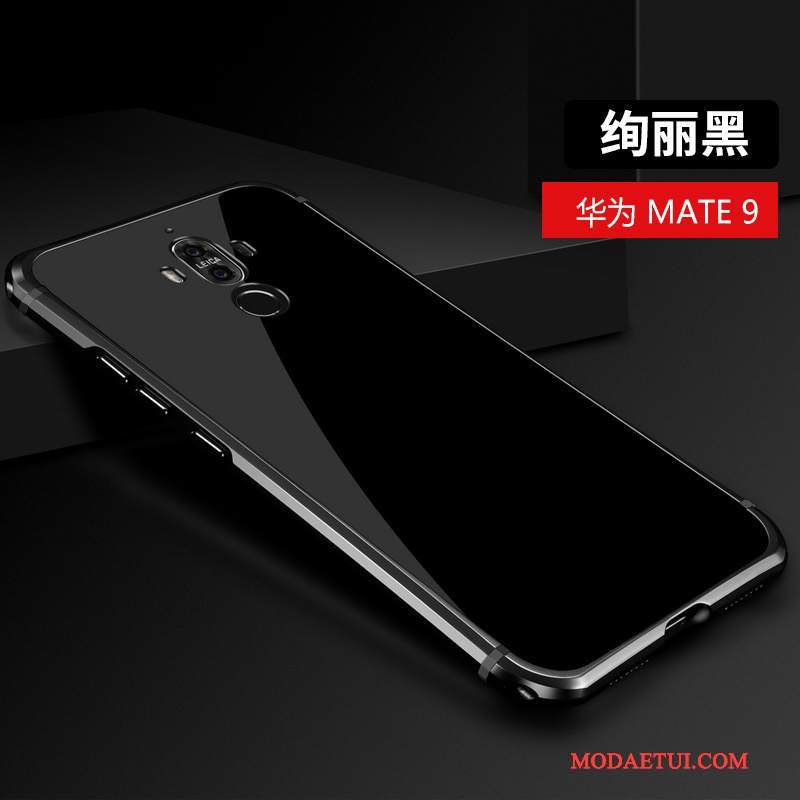 Futerał Huawei Mate 9 Kreatywne Na Telefon Czarny, Etui Huawei Mate 9 Metal Anti-fall Tendencja