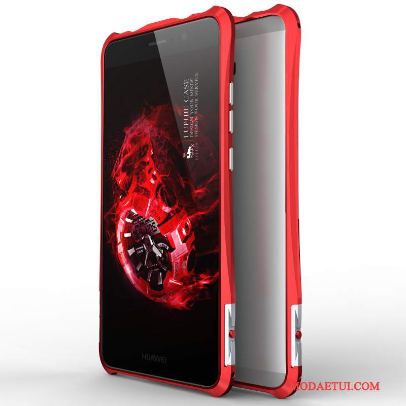 Futerał Huawei Mate 9 Metal Czerwonyna Telefon, Etui Huawei Mate 9 Ochraniacz Granica