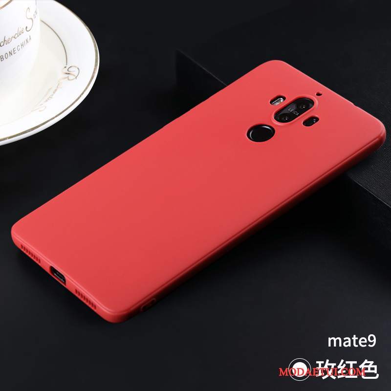 Futerał Huawei Mate 9 Miękki Na Telefon Czerwony, Etui Huawei Mate 9 Silikonowe Tendencja Cienka