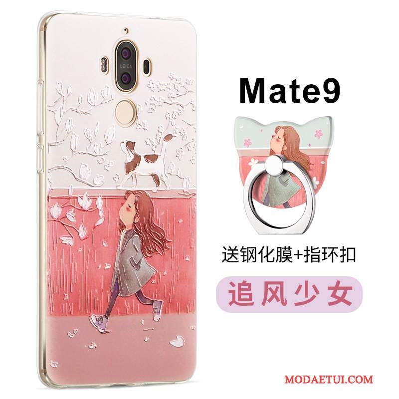 Futerał Huawei Mate 9 Miękki Różowena Telefon, Etui Huawei Mate 9 Silikonowe Osobowość Anti-fall