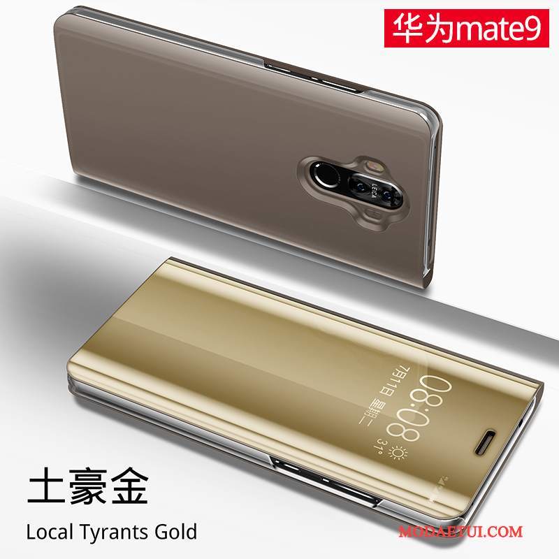 Futerał Huawei Mate 9 Pokrowce Złoto Lustro, Etui Huawei Mate 9 Ochraniacz Anti-fallna Telefon