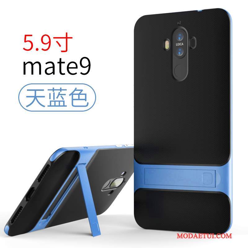 Futerał Huawei Mate 9 Silikonowe Proste Niebieski, Etui Huawei Mate 9 Na Telefon Anti-fall