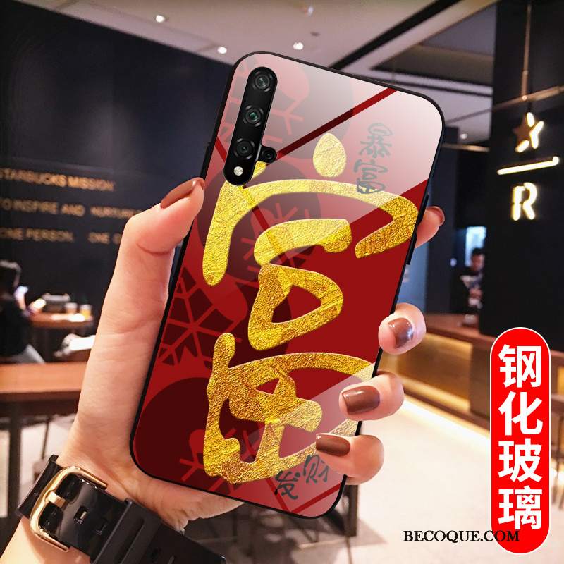 Futerał Huawei Nova 5t Kreatywne Na Telefon Czerwony, Etui Huawei Nova 5t Silikonowe Szkło Hartowane Zakochani