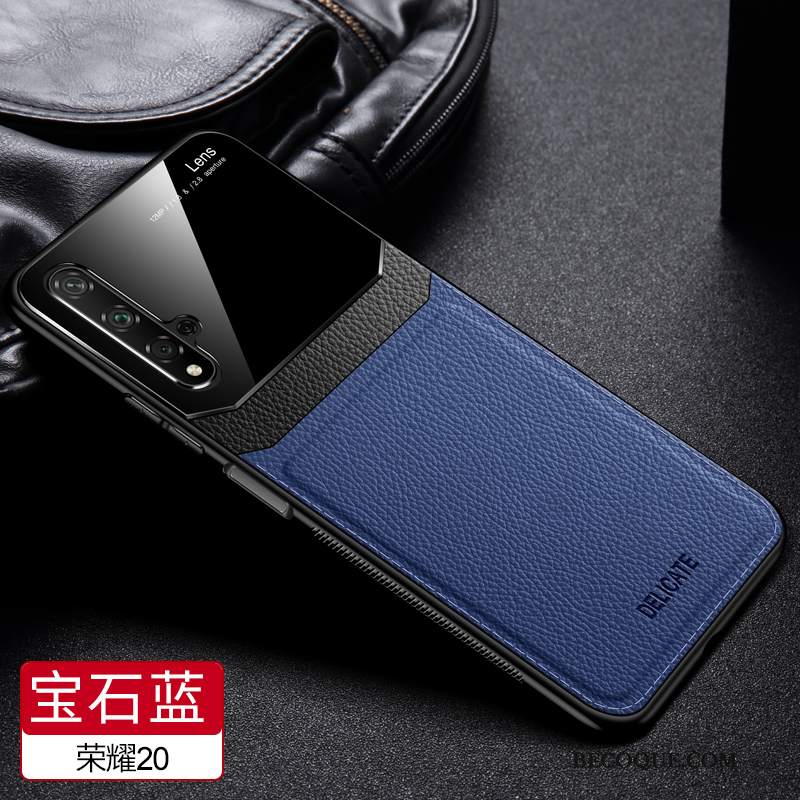 Futerał Huawei Nova 5t Skóra Biznes Osobowość, Etui Huawei Nova 5t Ochraniacz Na Telefon Niebieski