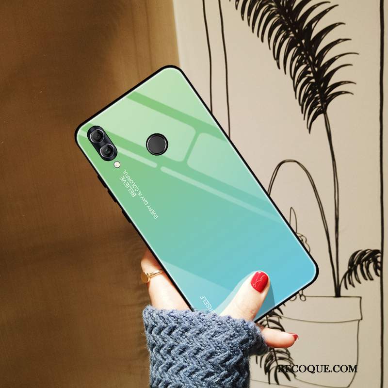 Futerał Huawei P Smart 2019 Ochraniacz Na Telefon Kolor Gradientu, Etui Huawei P Smart 2019 Niebieski Szkło Hartowane
