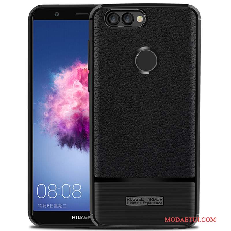 Futerał Huawei P Smart Ochraniacz Anti-fall Nubuku, Etui Huawei P Smart Miękki Czarnyna Telefon