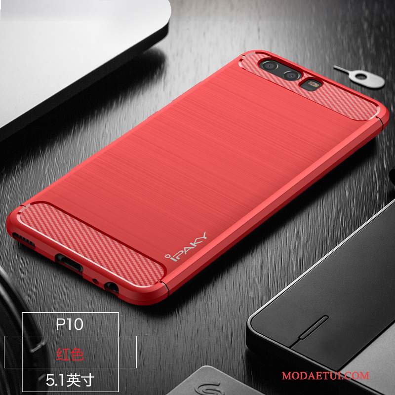 Futerał Huawei P10 Plus Kreatywne Na Telefon Osobowość, Etui Huawei P10 Plus Ochraniacz Nubuku Czerwony