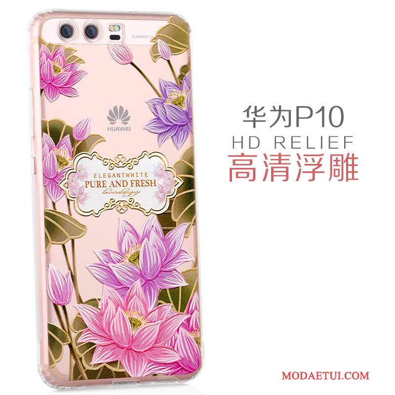 Futerał Huawei P10 Silikonowe Na Telefon Przezroczysty, Etui Huawei P10 Kreskówka Piękny Różowe