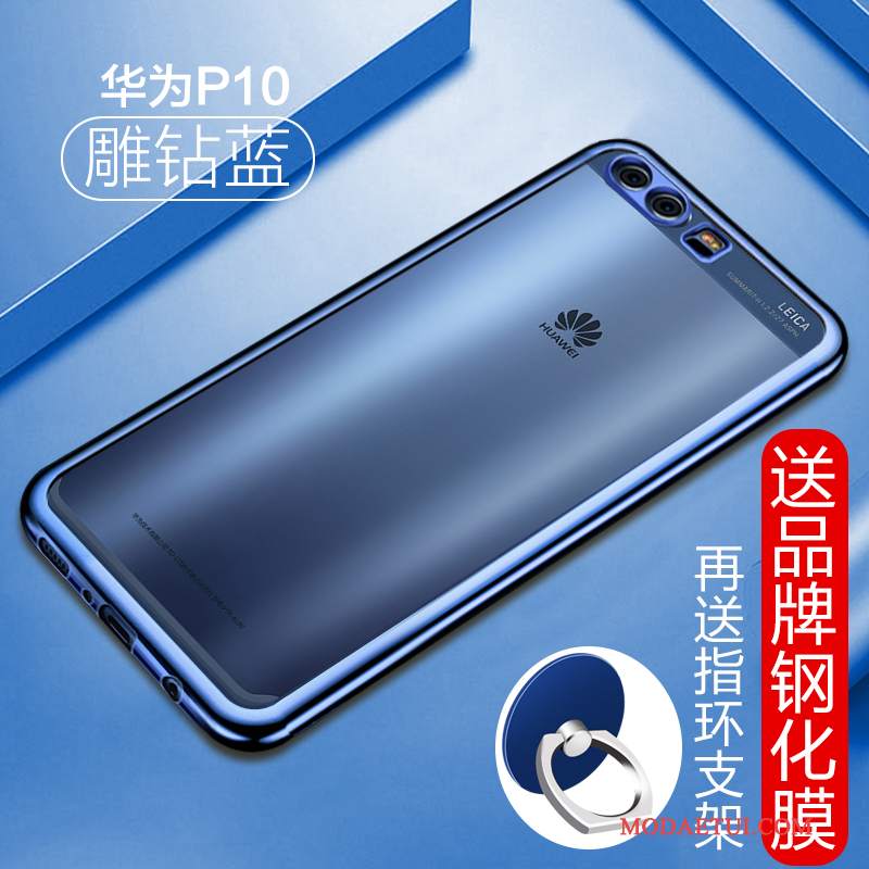 Futerał Huawei P10 Silikonowe Przezroczystyna Telefon, Etui Huawei P10 Ochraniacz Niebieski Osobowość