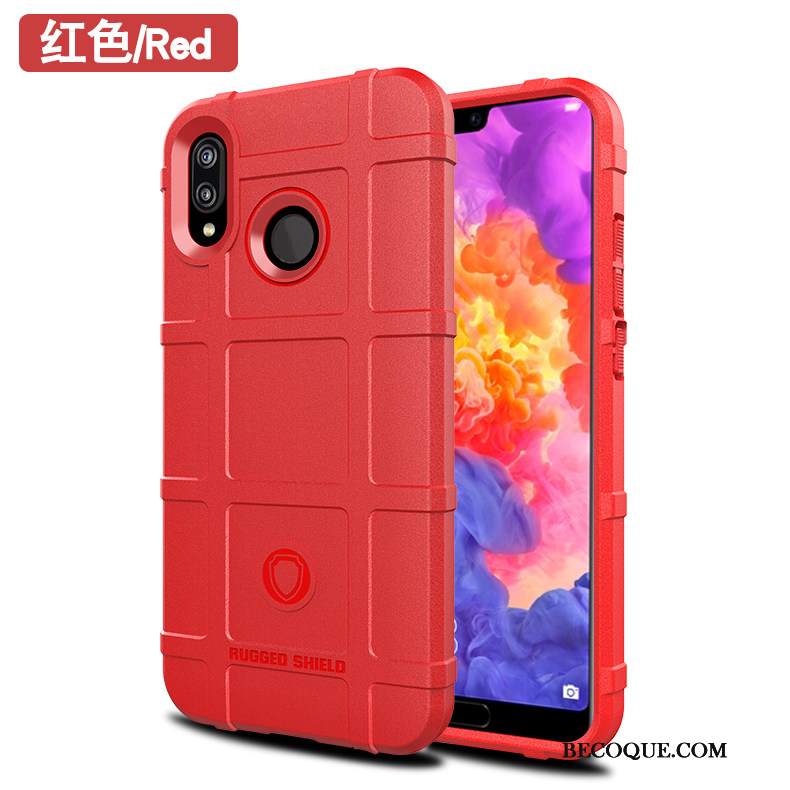 Futerał Huawei P20 Lite Miękki Czerwony Anti-fall, Etui Huawei P20 Lite Torby Na Telefon