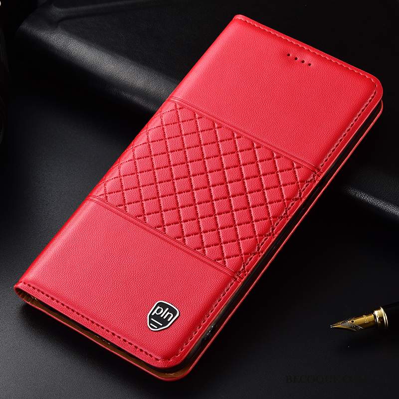 Futerał Huawei P30 Lite Pokrowce Czerwony W Kratę, Etui Huawei P30 Lite Torby Anti-fallna Telefon