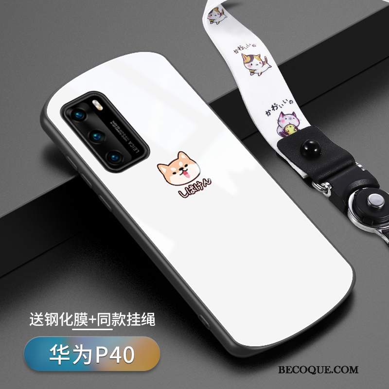 Futerał Huawei P40 Torby Biały Anti-fall, Etui Huawei P40 Kreatywne Na Telefon Tendencja