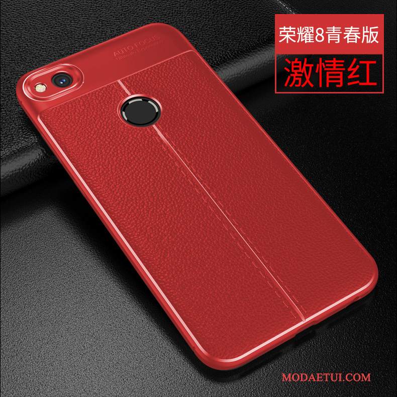 Futerał Huawei P8 Lite 2017 Skóra Tendencja Anti-fall, Etui Huawei P8 Lite 2017 Ochraniacz Czerwony Wzór
