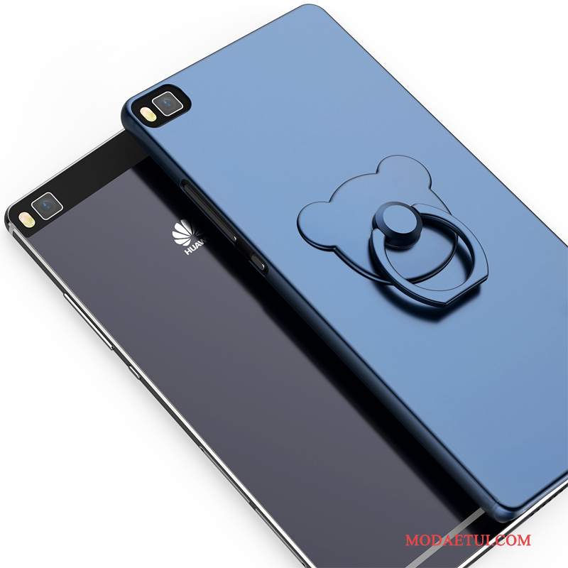 Futerał Huawei P8 Lite Wysokina Telefon, Etui Huawei P8 Lite Nubuku Ciemno Niebieski