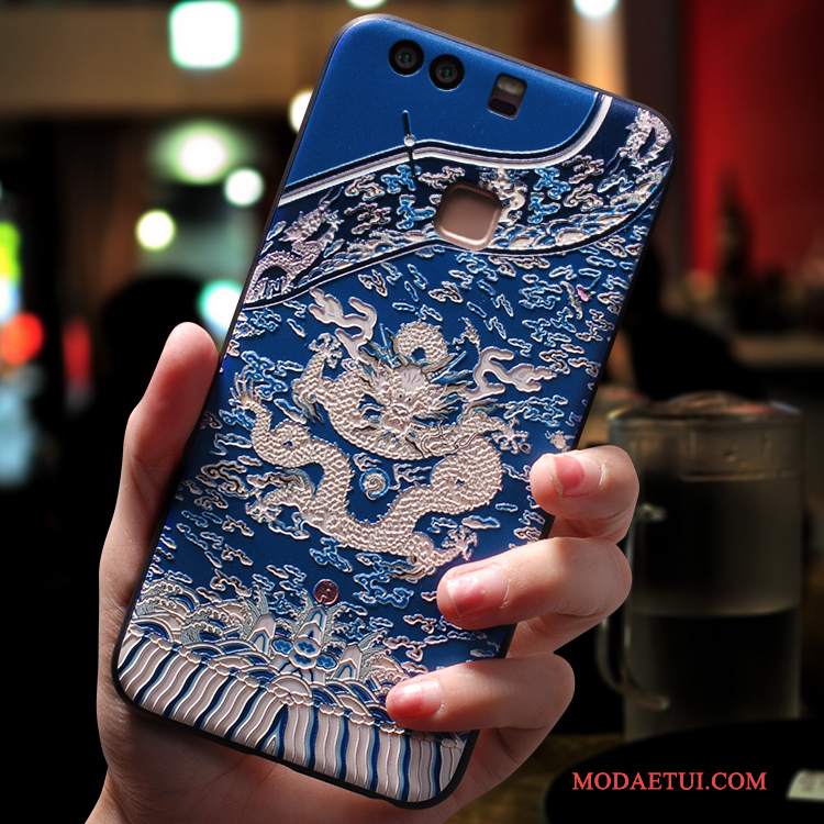 Futerał Huawei P9 Plus Kreatywne Na Telefon Niebieski, Etui Huawei P9 Plus Silikonowe Tendencja Zakochani