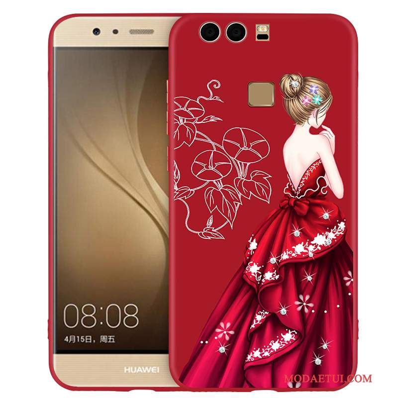 Futerał Huawei P9 Plus Kreatywne Tendencjana Telefon, Etui Huawei P9 Plus Miękki Czerwony Osobowość