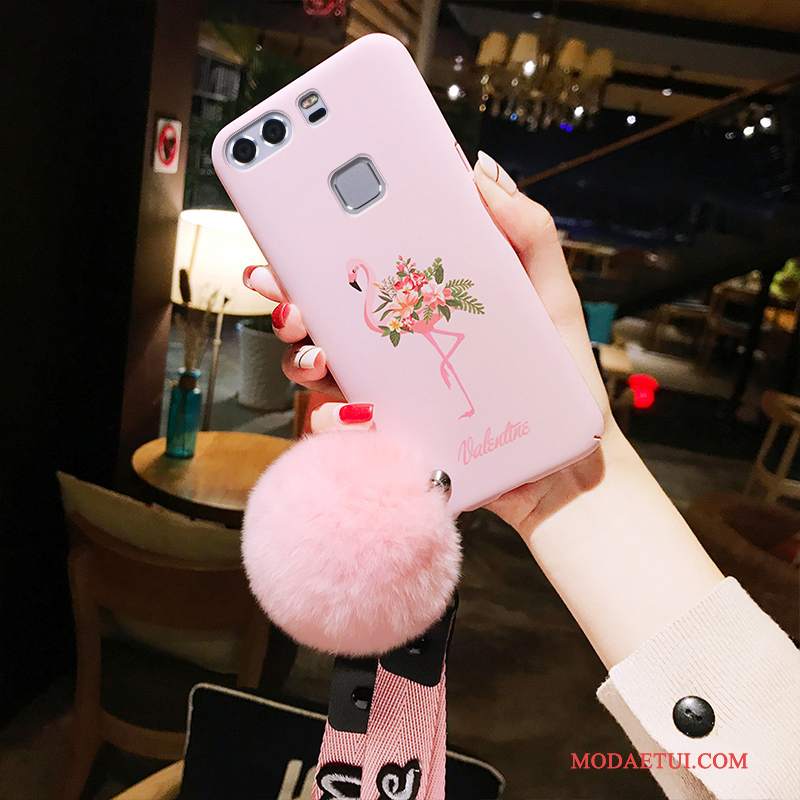 Futerał Huawei P9 Plus Torby Różowe Futro Królika, Etui Huawei P9 Plus Kreatywne Osobowośćna Telefon