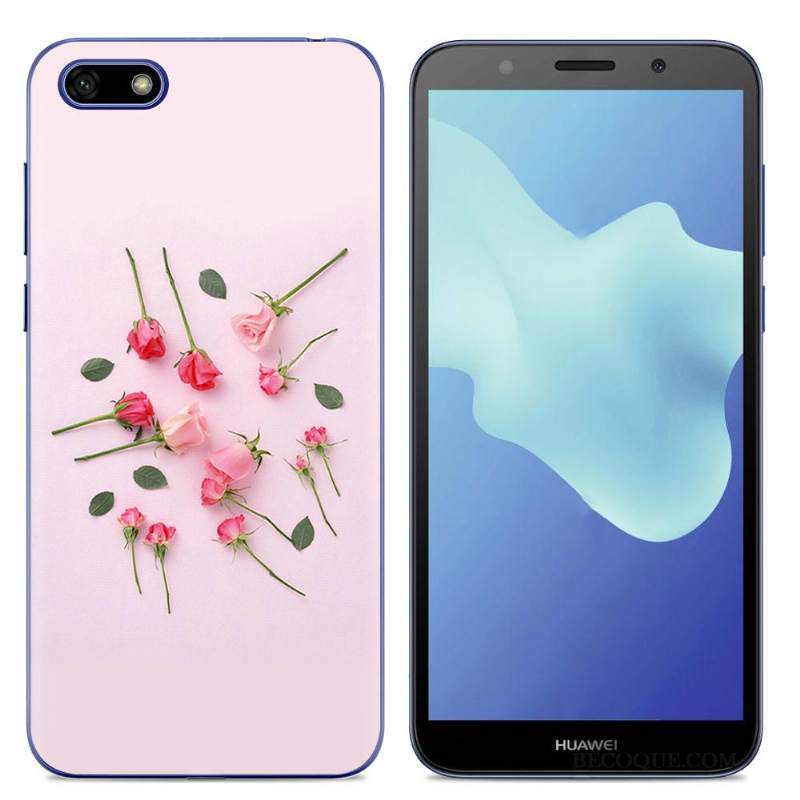 Futerał Huawei Y5 2018 Kreatywne Na Telefon Proste, Etui Huawei Y5 2018 Miękki Tendencja Różowe