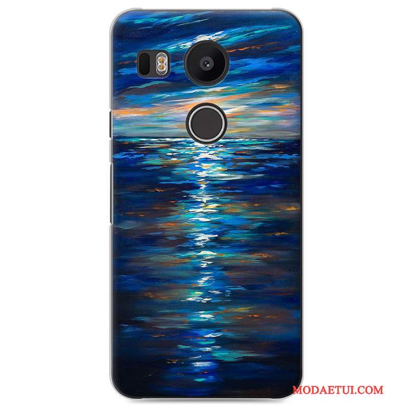 Futerał Lg Nexus 5x Kolor Trudnona Telefon, Etui Lg Nexus 5x Kreskówka Piękny Niebieski