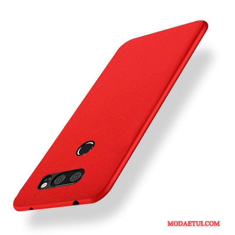 Futerał Lg V30 Silikonowe Anti-fall Czerwony, Etui Lg V30 Miękki Nubukuna Telefon