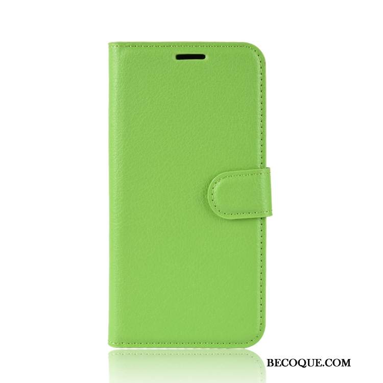 Futerał Nokia 2.1 Skóra Na Telefon Litchi, Etui Nokia 2.1 Wzór Zielony