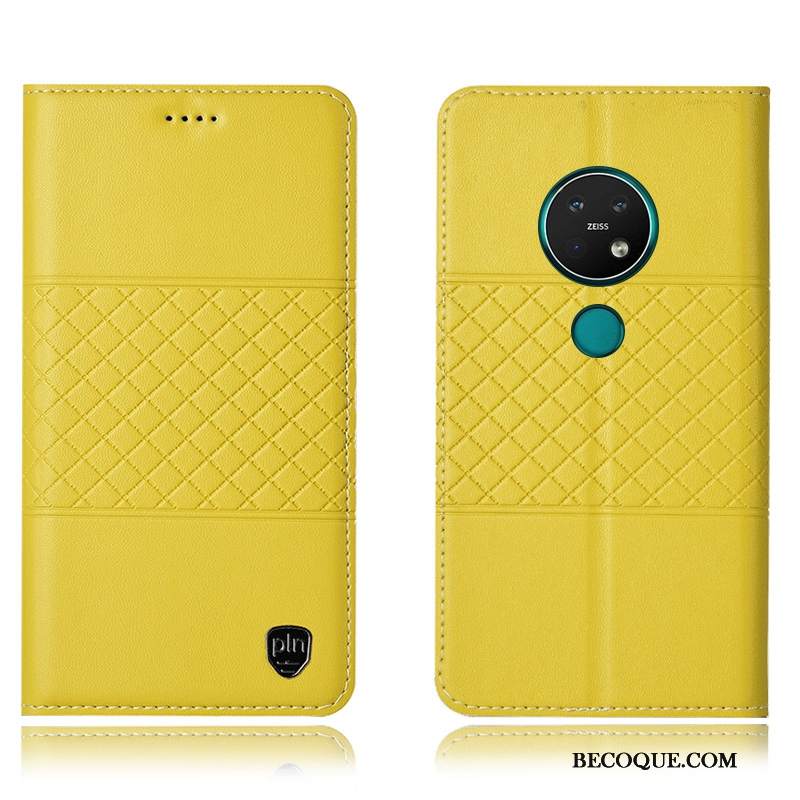 Futerał Nokia 7.2 Ochraniacz Anti-fallna Telefon, Etui Nokia 7.2 Pokrowce W Kratę Żółty