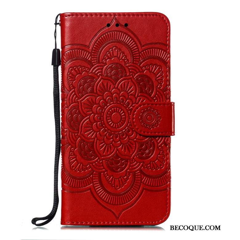 Futerał Redmi Note 6 Pro Pokrowce Anti-fallna Telefon, Etui Redmi Note 6 Pro Skóra Mały Czerwony