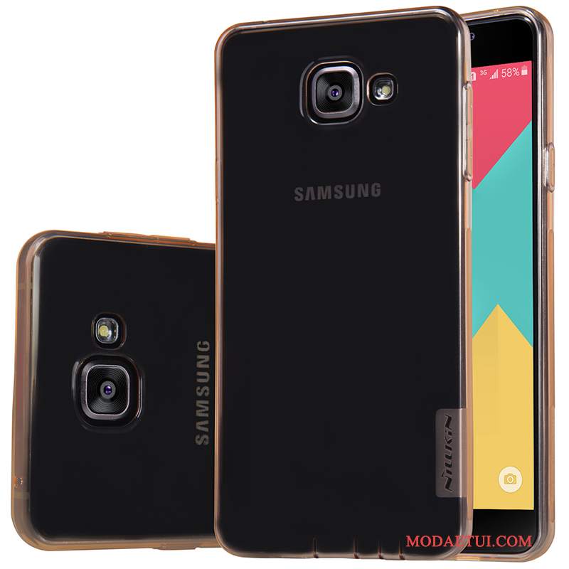 Futerał Samsung Galaxy A5 2016 Ochraniacz Cienkana Telefon, Etui Samsung Galaxy A5 2016 Miękki Złoto Przezroczysty
