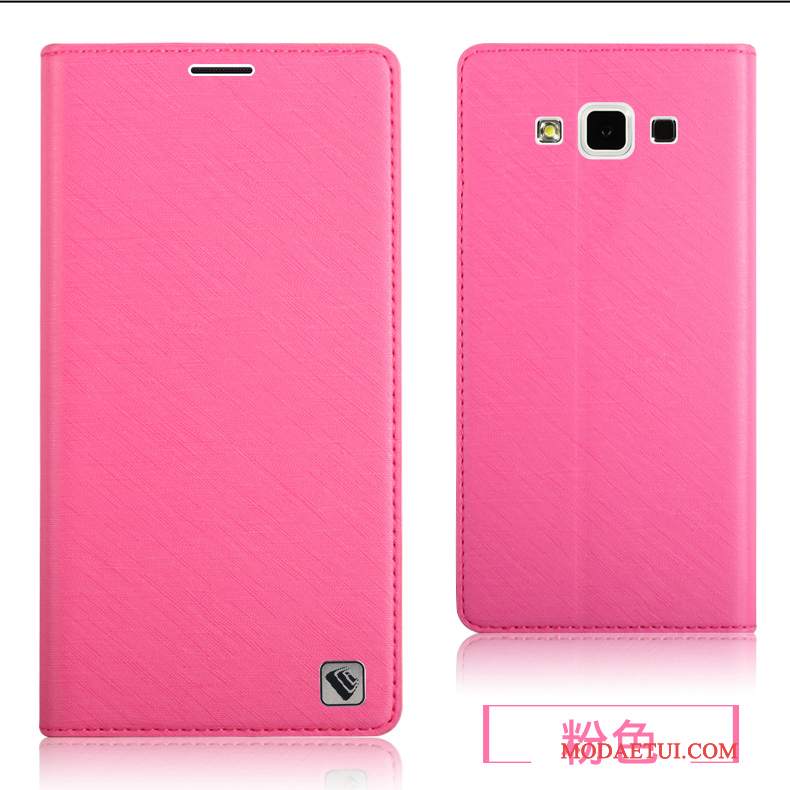 Futerał Samsung Galaxy A7 2015 Skóra Różowena Telefon, Etui Samsung Galaxy A7 2015 Miękki Tylna Pokrywa