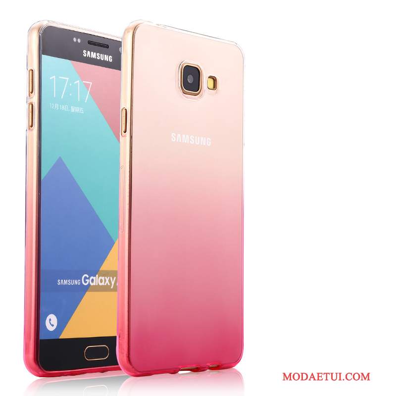 Futerał Samsung Galaxy A7 2016 Miękki Na Telefon Przezroczysty, Etui Samsung Galaxy A7 2016 Silikonowe Tendencja Różowe